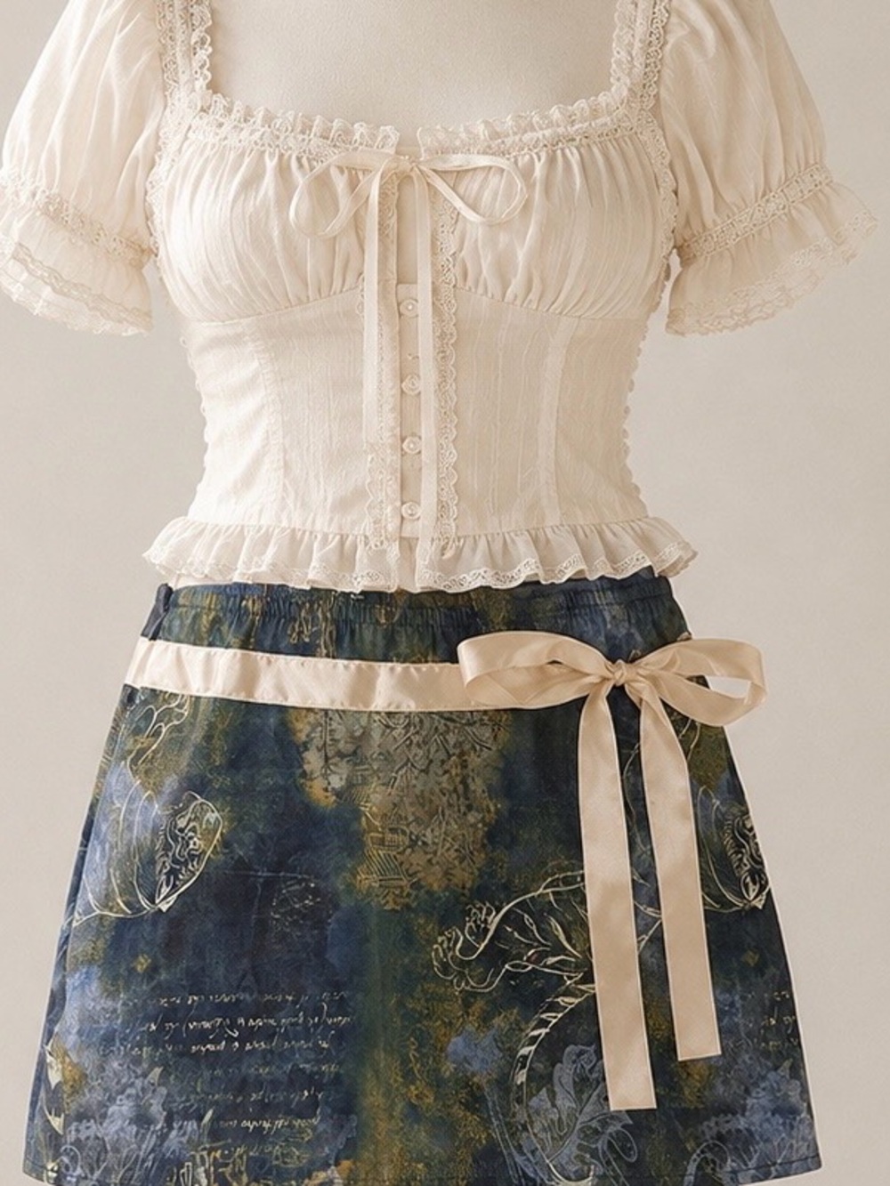 PrettyLittleThing Mini Skirt with Ribbon Waist